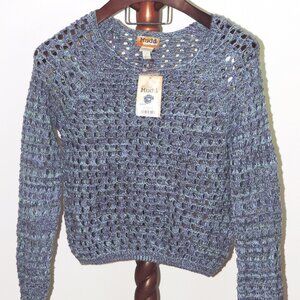 Mudd Openwork Knit Lace pullover sweater
